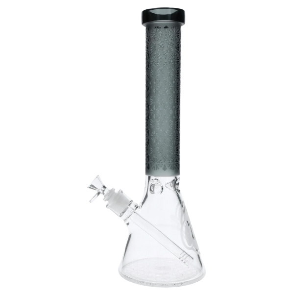 Patterned Printed w/ Coloured Tube Beaker - Black - 14 in.