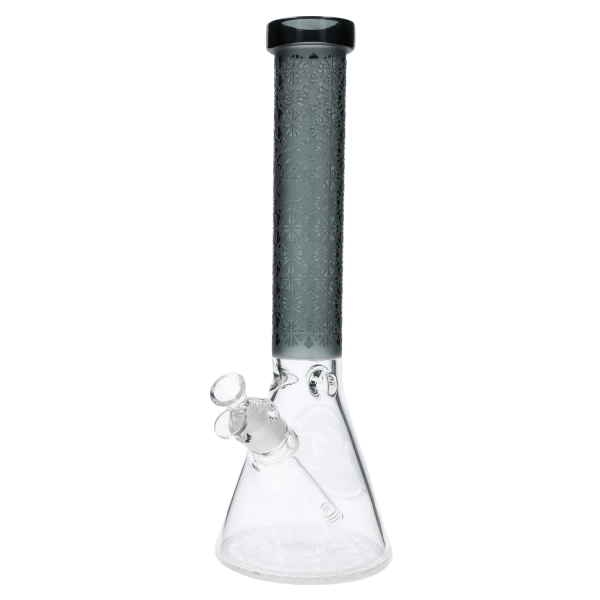 Patterned Printed w/ Coloured Tube Beaker - Black - 14 in.