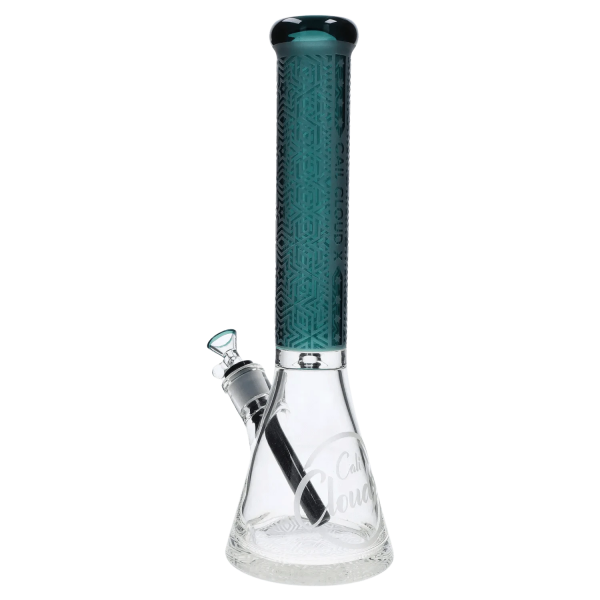 Patterned Printed w/ Coloured Tube Beaker - Green - 14 in.