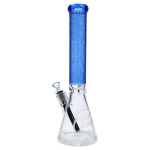 Patterned Printed w/ Coloured Tube Beaker - Milky Blue - 14 in.