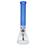 Patterned Printed w/ Coloured Tube Beaker - Milky Blue - 14 in.