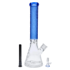 Patterned Printed w/ Coloured Tube Beaker - Milky Blue - 14 in.