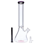 Smoke Cartel 9mm Beaker w/ Color Ring Bong - 16 in.