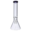Smoke Cartel Beaker with Color Mouthpiece & Ice Pinch Bong - 14 in.