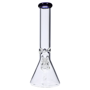 Smoke Cartel Beaker with Color Mouthpiece & Ice Pinch Bong - 14 in.