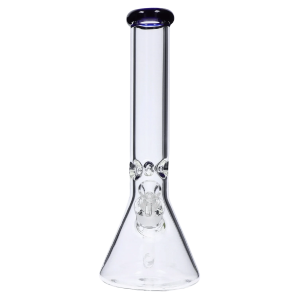 Smoke Cartel Beaker with Color Mouthpiece & Ice Pinch Bong - 14 in.