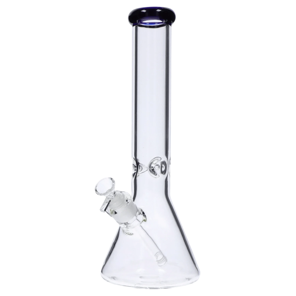 Smoke Cartel Beaker with Color Mouthpiece & Ice Pinch Bong - 14 in.
