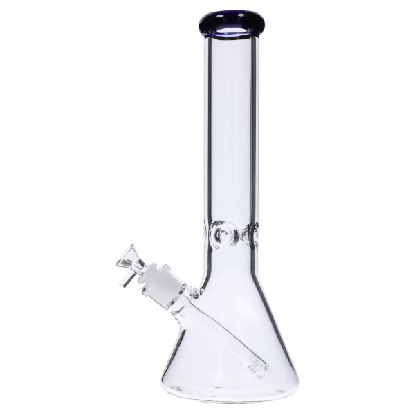Smoke Cartel Beaker with Color Mouthpiece & Ice Pinch Bong - 14 in.
