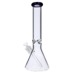 Smoke Cartel Beaker with Color Mouthpiece & Ice Pinch Bong - 14 in.