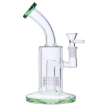 Smoke Cartel Bent Neck w/ Matrix Perc & Color Accents Bong - 8 in.