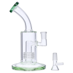 Smoke Cartel Bent Neck w/ Matrix Perc & Color Accents Bong - 8 in.