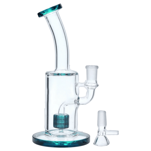 Smoke Cartel Bent Neck w/ Matrix Perc Bong - 9 in.