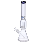 Beaker w/ Perc & Color Mouthpiece - Blue - 16 in.