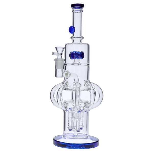 Smoke Cartel Tube-ular w/ Dual Perc Bong - 14 in.
