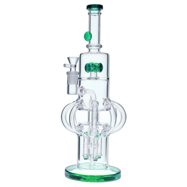 Smoke Cartel Tube-ular w/ Dual Perc Bong - 14 in.