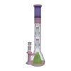 Smoke Cartel Retro Pastel Beaker w/ Dual Tree & Pyramid Perc Bong -19.7 in.