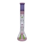 Smoke Cartel Retro Pastel Beaker w/ Dual Tree & Pyramid Perc Bong -19.7 in.
