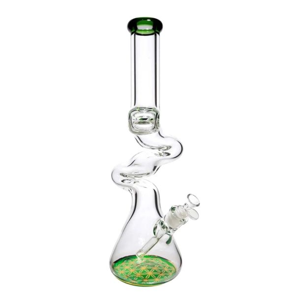 DHC 9mm Fancy Twisted Beaker Bong - 18 in.