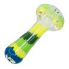 Smoke Cartel Fancy Multi-Colour Striped Glass Spoon Pipe - 5 in.