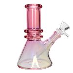 Smoke Cartel Heavy Iridescent Beaker Bong - 6 in.