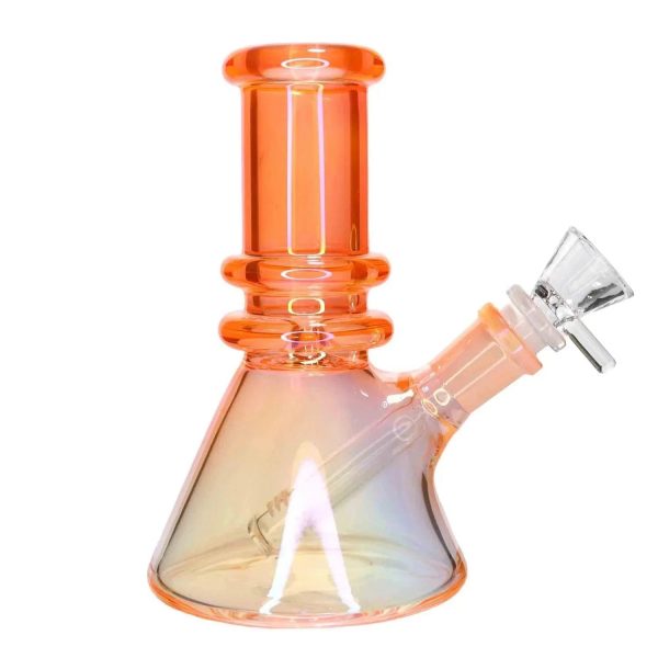 Smoke Cartel Heavy Iridescent Beaker Bong - 6 in.