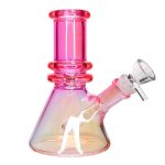 Smoke Cartel Heavy Iridescent Beaker Bong - 6 in.