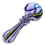 Smoke Cartel Rasta Slime Colourful Glass Pipe - 4 in.