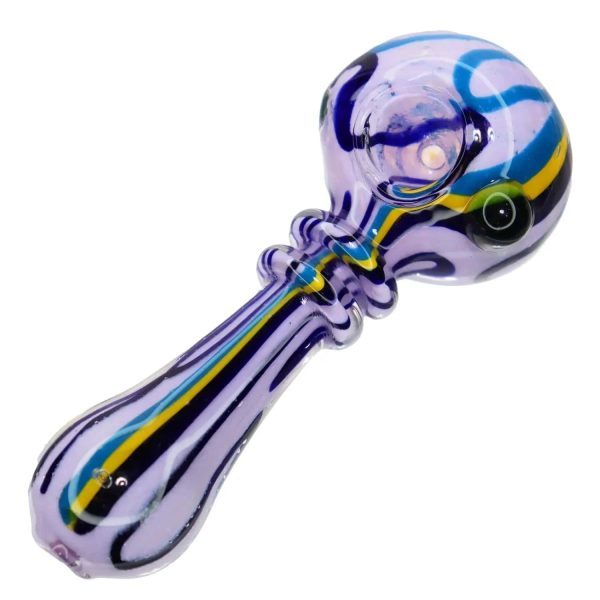 Smoke Cartel Rasta Slime Colourful Glass Pipe - 4 in.