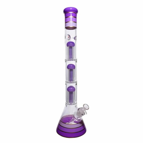 DHC Triple Chamber Mushroom Perc Beaker Bong - 22 in.