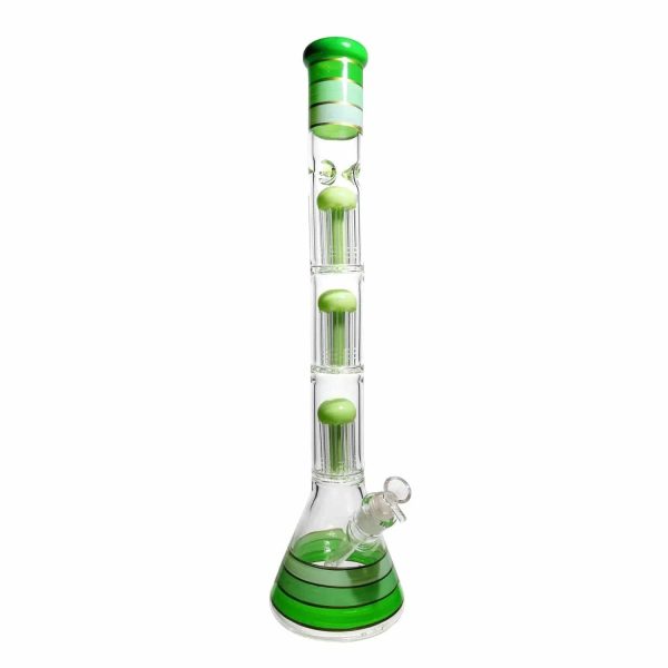 DHC Triple Chamber Mushroom Perc Beaker Bong - 22 in.