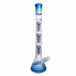 DHC Triple Chamber Mushroom Perc Beaker Bong - 22 in.