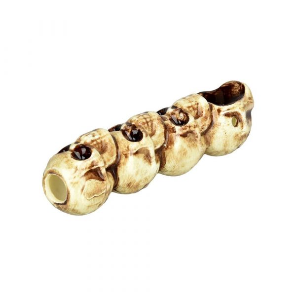 4" Skulls Ceramic Hand Pipe
