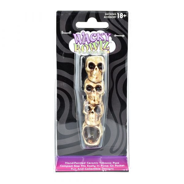 4" Skulls Ceramic Hand Pipe