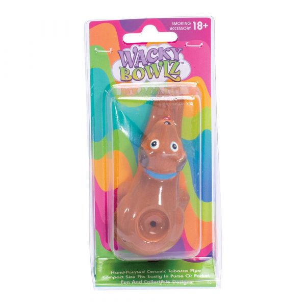 Wacky Bowlz Brown Dog Ceramic Pipe