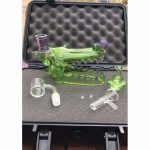 Wolf Head Water Pipe with Opal Eyes Thick Glass Handheld Water Pipe