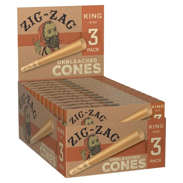Zig Zag King Size Unbleached Pre-Rolled Cones