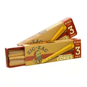 Zig Zag King Size Unbleached Pre-Rolled Cones