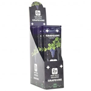 Zooted Grapevine Flavored Hemp Wraps - 25 Packs Display Box